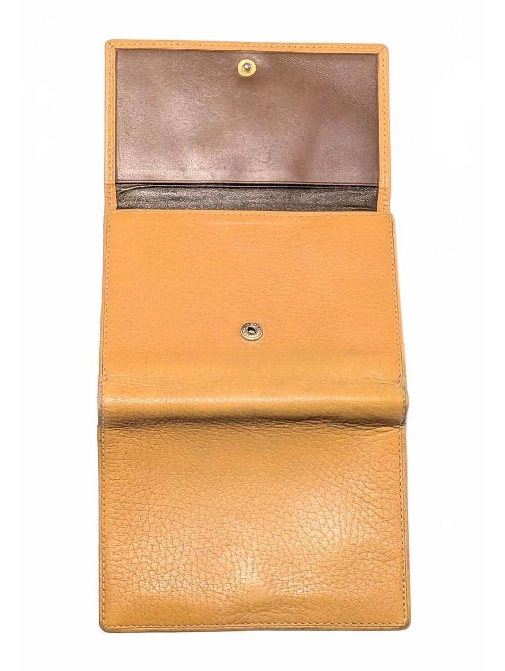Vintage Loewe Anagram Trifold Wallet Yellow Pebble Grain EUC - Picture 5 of 9